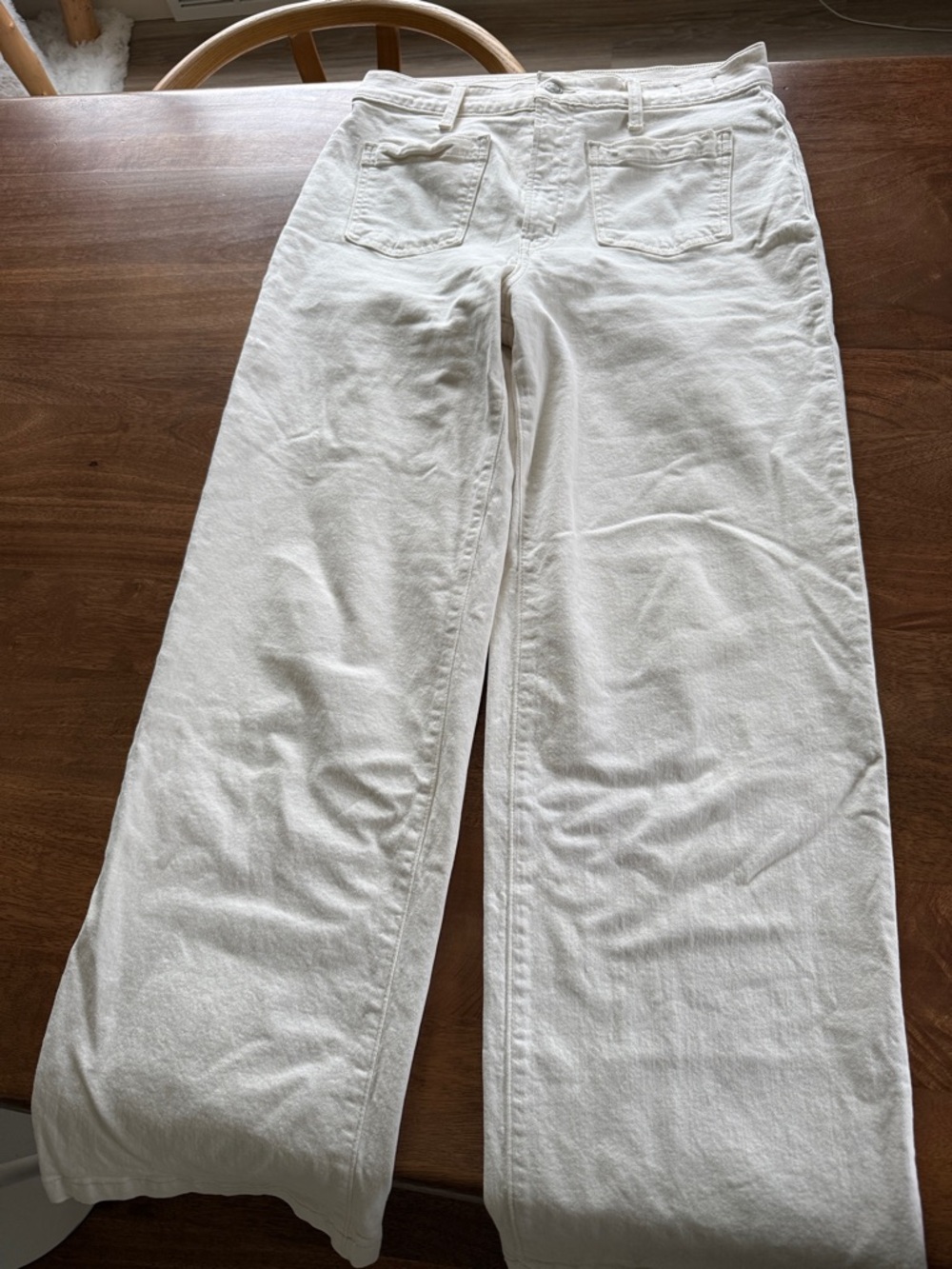 Madewell The Perfect Vintage Wide-Leg Jeans in cream
